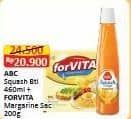 Promo Harga ABC Syrup Squash Delight + Forvita Margarine  - Alfamart
