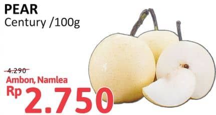 Promo Harga Pear Century per 100 gr - Alfamidi