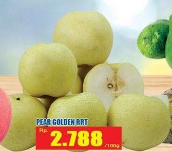 Promo Harga Pear Golden RRC per 100 gr - Hari Hari