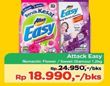 Promo Harga ATTACK Easy Detergent Powder Romantic Flowers, Purple Blossom 1200 gr - TIP TOP