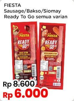 Fiesta Ready To Go 54 gr Diskon 30%, Harga Promo Rp6.000, Harga Normal Rp8.600, Extra Potongan Rp2.000 Dengan Kredivo min Transaksi Rp50.000,Cashback Rp2.000 dengan GOPAY min transaksi Rp15.000