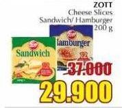 Promo Harga ZOTT Cheese Slice Sandwich, Hamburger 200 gr - Giant