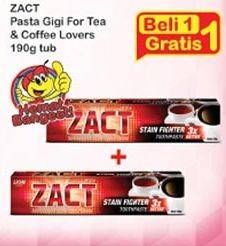 Promo Harga ZACT Pasta Gigi untuk Penyuka Teh dan Kopi 190 gr - Indomaret