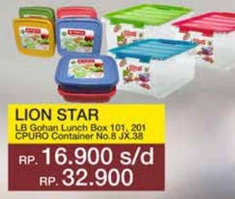 Promo Harga LION STAR Lunch Box Gohan 101, 201 / Cpuro Container No 8 JX 38  - Yogya