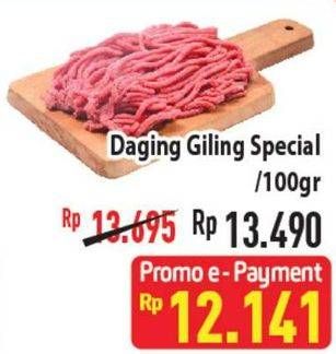 Promo Harga Daging Giling Sapi Spesial per 100 gr - Hypermart