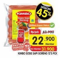 Promo Harga KIMBO Sosis Sapi Goreng 12 pcs - Superindo