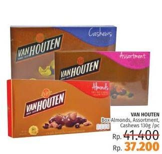 Promo Harga VAN HOUTEN Chocolate Almonds, Assortment, Cashews 130 gr - LotteMart