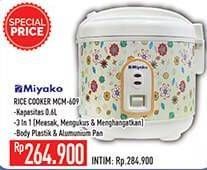 Promo Harga MIYAKO MCM-609 | Rice Cooker  - Hypermart