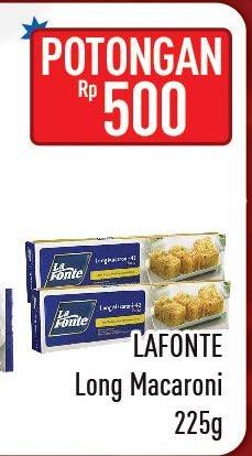 Promo Harga LA FONTE Macaroni 225 gr - Hypermart