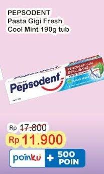 Promo Harga Pepsodent Pasta Gigi Pencegah Gigi Berlubang Fresh Cool Mint 190 gr - Indomaret