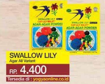 Promo Harga SWALLOW Lily Agar-Agar Powder All Variants 7 gr - Yogya