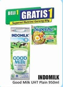 Promo Harga Indomilk Susu UHT Full Cream Plain 950 ml - Hari Hari