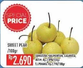 Promo Harga Pear Sweet per 100 gr - Hypermart