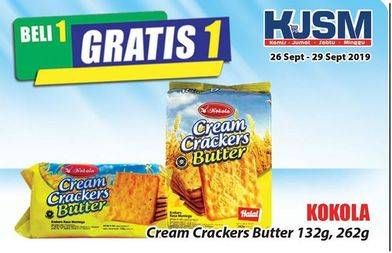 Promo Harga KOKOLA Cream Crackers Butter 262 gr - Hari Hari