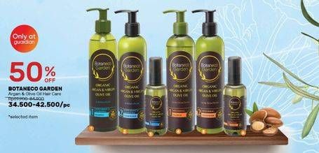 Promo Harga BOTANECO GARDEN Argan & Olive Oil Hair Care Selected Items  - Guardian