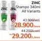 Promo Harga ZINC Shampoo All Variants 340 ml - Alfamidi