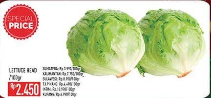 Promo Harga Lettuce Sayur Head per 100 gr - Hypermart