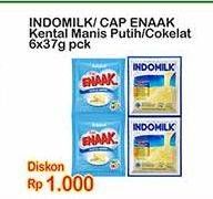 Indomilk / Cap Enaak Kental Manis Putih / Coklat 6x37g pck
