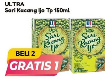 Promo Harga Ultra Sari Kacang Ijo 150 ml - Alfamart