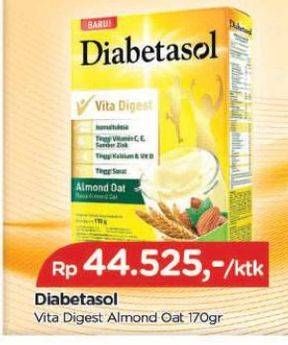 Promo Harga Diabetasol Special Nutrition for Diabetic Almond Oat 170 gr - TIP TOP