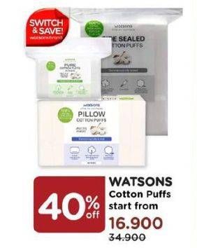 Promo Harga WATSONS Cotton Puffs  - Watsons