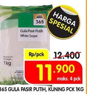 Promo Harga 365 Gula Pasir Putih, Kuning 1000 gr - Superindo