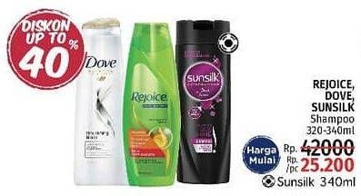 Promo Harga REJOICE/DOVE/SUNSILK Shampoo 320 - 340ml  - LotteMart