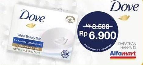 Promo Harga Dove Bar Soap White Beauty 100 gr - Alfamart