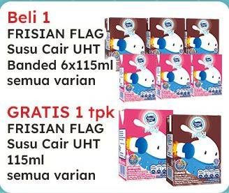 Promo Harga Frisian Flag Susu UHT Milky Zuzhu Zazha All Variants per 6 tpk 115 ml - Indomaret