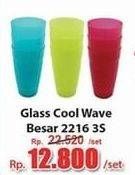 Promo Harga Claris Cool Wave Glass 2216 3 pcs - Hari Hari