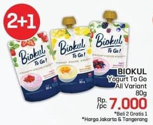 Promo Harga Biokul Yogurt To Go! All Variants 80 gr - LotteMart