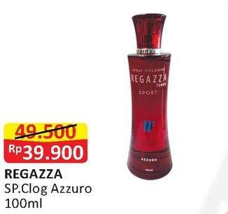 Promo Harga REGAZZA Body Spray Cologne Azzurro 100 ml - Alfamart