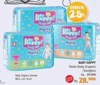 Promo Harga BABY HAPPY Body Fit Pants M20, L20, XL20 20 pcs - LotteMart