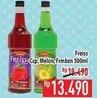 Promo Harga FREISS Syrup Cocopandan, Frambozen, Melon 500 ml - Hypermart