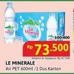 Promo Harga Le Minerale Air Mineral per 24 botol 600 ml - Alfamidi