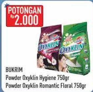 Promo Harga BUKRIM Oxy Klin Power Hygiene, Romantic Floral 750 gr - Hypermart