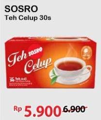 Promo Harga SOSRO Teh Celup per 30 pcs 2 gr - Alfamart