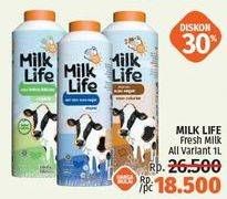 Promo Harga MILK LIFE Fresh Milk All Variants 1000 ml - LotteMart