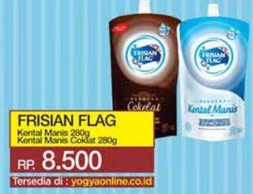 Promo Harga FRISIAN FLAG Susu Kental Manis Cokelat, Putih 280 gr - Yogya