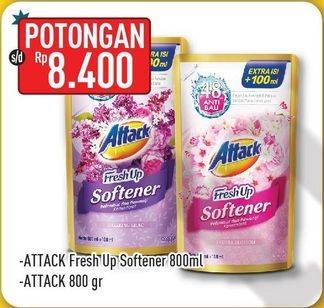 Promo Harga ATTACK Fresh Up Softener/Detergent Powder  - Hypermart