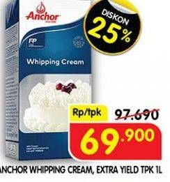 Promo Harga ANCHOR Whipping Cream, Extra Yield 1 L  - Superindo