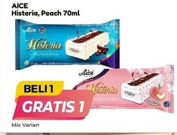 Promo Harga Aice Ice Cream Histeria Vanila Peach 70 ml - Alfamart