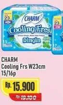 Promo Harga Charm Extra Comfort Cooling Fresh Wing 23cm 15 pcs - Alfamart