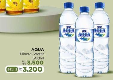 Promo Harga Aqua Air Mineral 600 ml - LotteMart