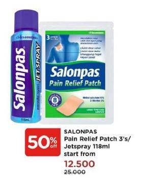 Promo Harga Salonpas Pain Relief Patch/Jet Spray  - Watsons