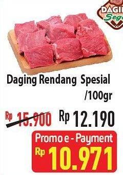 Promo Harga Daging Rendang Sapi Spesial per 100 gr - Hypermart