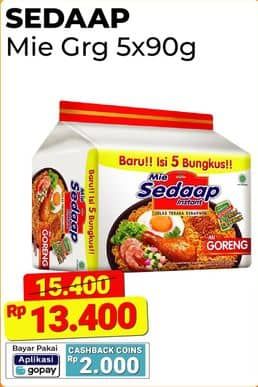 Promo Harga Sedaap Mie Goreng Original per 5 pcs 90 gr - Alfamart