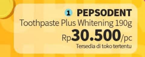 Promo Harga Pepsodent Pasta Gigi Pencegah Gigi Berlubang White 190 gr - Guardian