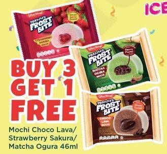 Promo Harga GLICO Frostbite Mochi Choco Lava, Strawberry Sakura, Matcha Ogura 46 ml - Alfamart