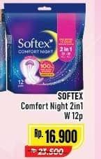 Promo Harga Softex Comfort Night 2 In 1 12 pcs - Alfamart